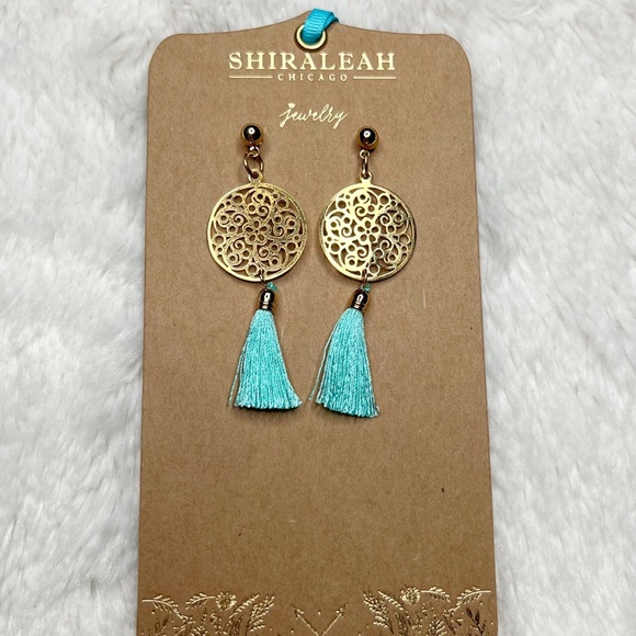 Shiraleah Anthropologie Bali Earrings in Turquoise - Picture 1 of 4